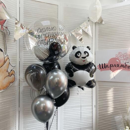 Surprise box with baby balloons 40 pcs "Blue"