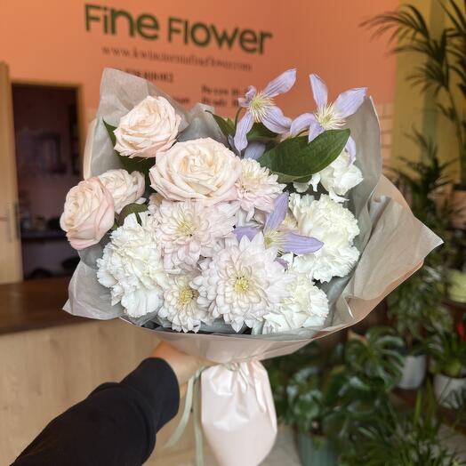 Bouquet of flowers for her on Valentine's Day