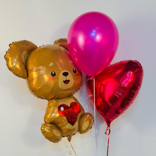 Набор из фольгированных фигурок на 14 февраля