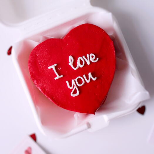 Бенто торт сердечко I love you