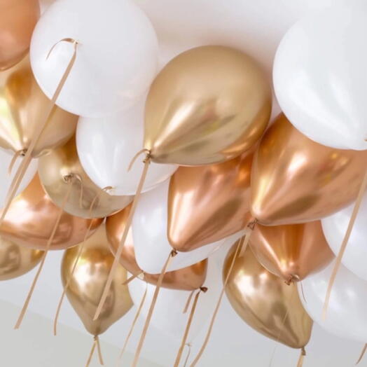 Воздушные шары под потолок 19 штук. Helium balloons under ceiling 19 pcs