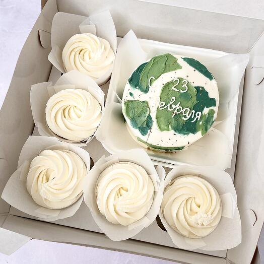 Набор бенто + 5 капкейков на 23 февраля