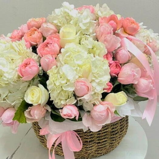 Flowers in basket