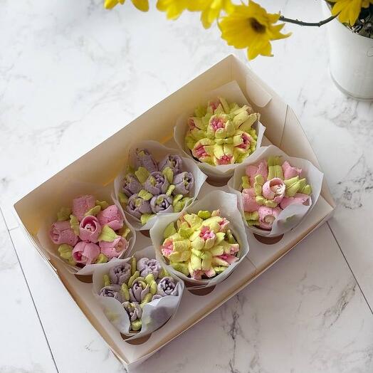 Капкейки на 8марта с🌷 6шт корпоративные подарки