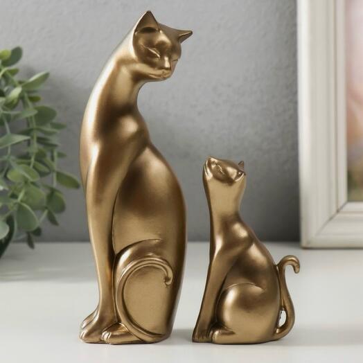 Сувенир Кошка с котёнком 15,5x9,3 см (набор 2 шт)