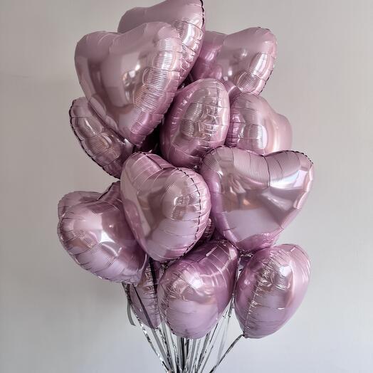 20 розовых сердец