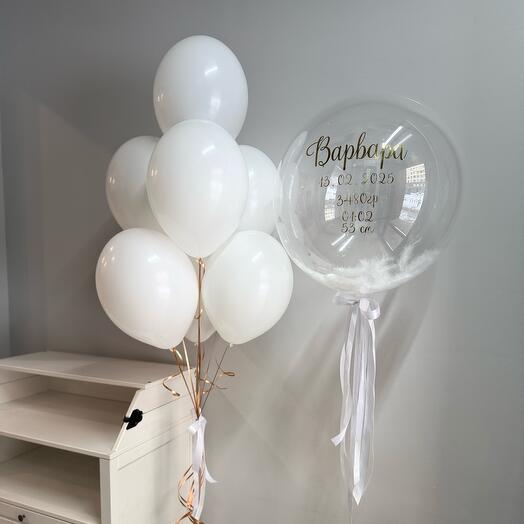 Шары на выписку белые