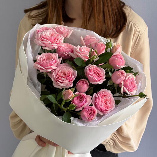 5 Bushy Peony-shaped Satori Roses