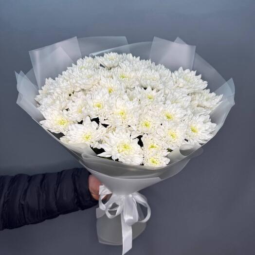 Букет из 9 кустовых хризантем