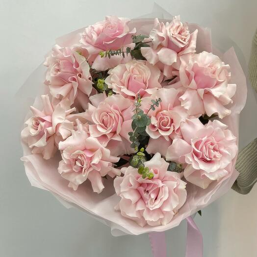 Ramo "Francés" / 11 rosas francesas pink mondial