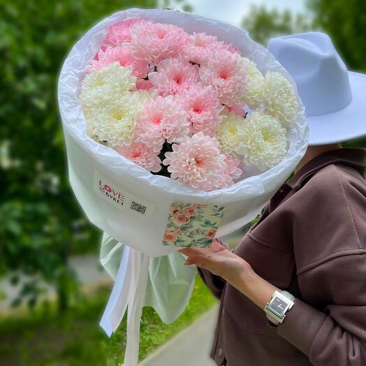 Букет M из Premium хризантем