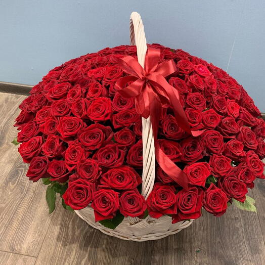 151 Basket Luxury Red Rose