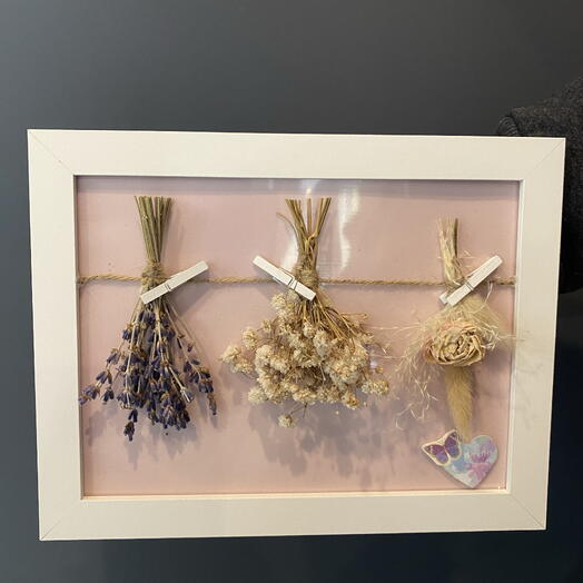 Картина из сухоцветов