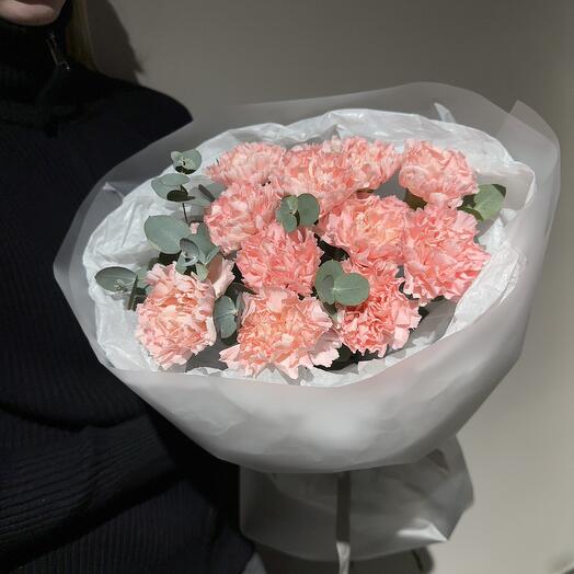 Букет из 11 розовых диантусов