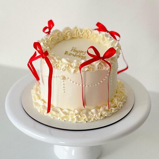 Lambeth-style cake with bows for 5-6 people