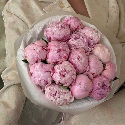 Букет пионов,15шт