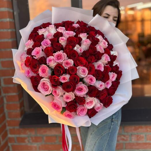 Букет «Такая нежная любовь» из 101 розы