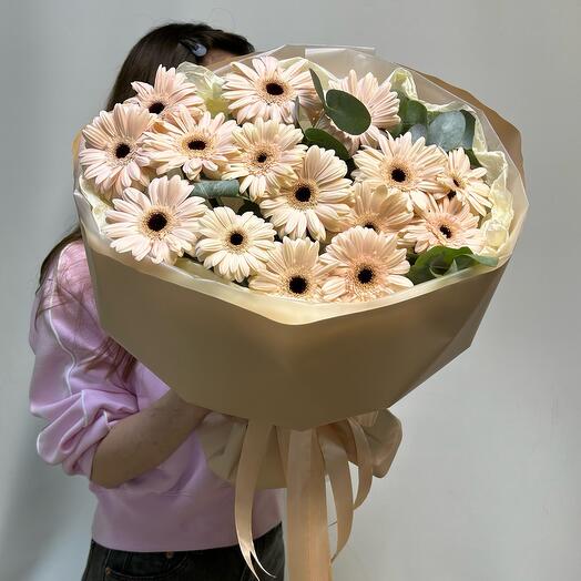 Букет nom.3647 гермини мини и эвкалипт