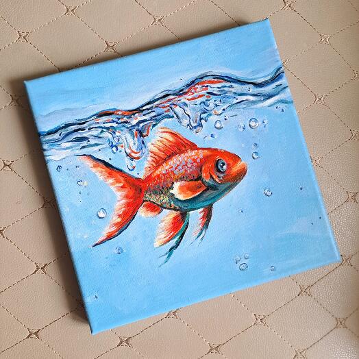 Картина "Рыбки" мини-формат