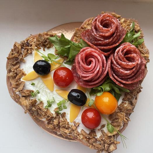 Мясной торт «Сердце»