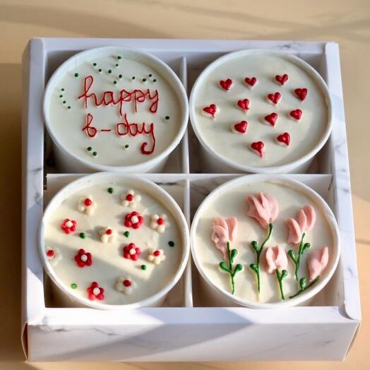 Набор mini cake to go 4 шт на День рождения