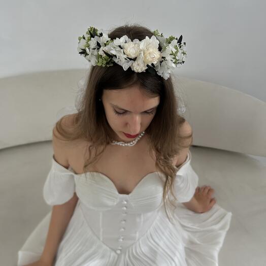 Венок из стабилизированных цветов