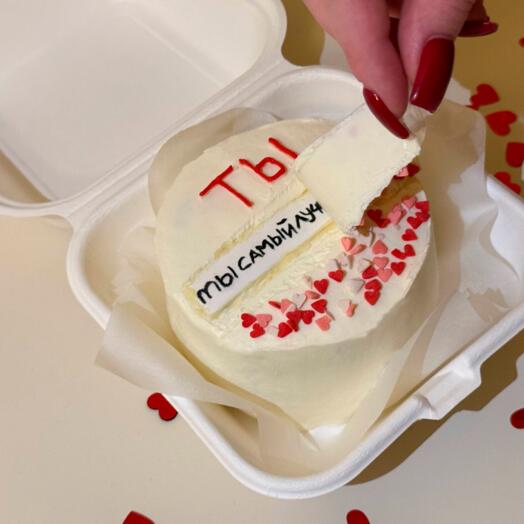 Бенто торт со скрытой надписью