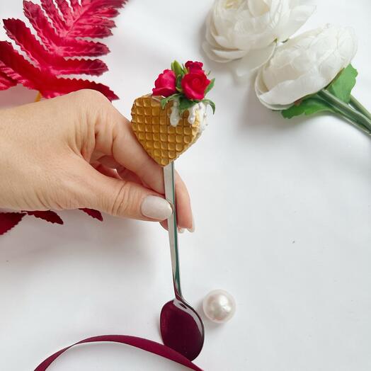 Оригинальная подарок ложка с сердечком