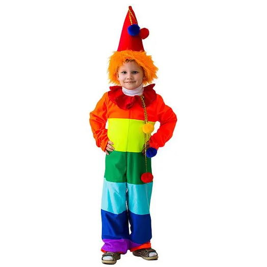 Карнавальный костюм "Клоун радуга", 5-7 лет, Бока