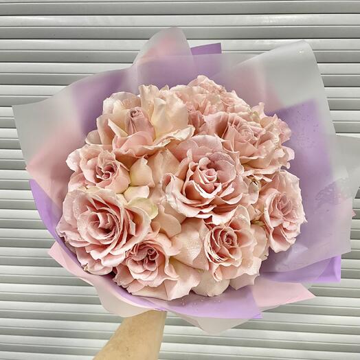 ‼️Акция‼️Нежный букет  из 11 Французских розочек «Сама нежность»