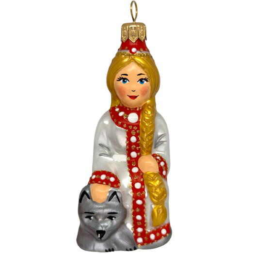 Ёлочная игрушка "Царевна с волком" (ЭВИС)