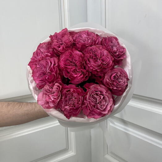 Букет пионовидных розовых роз Кантри Блю💕