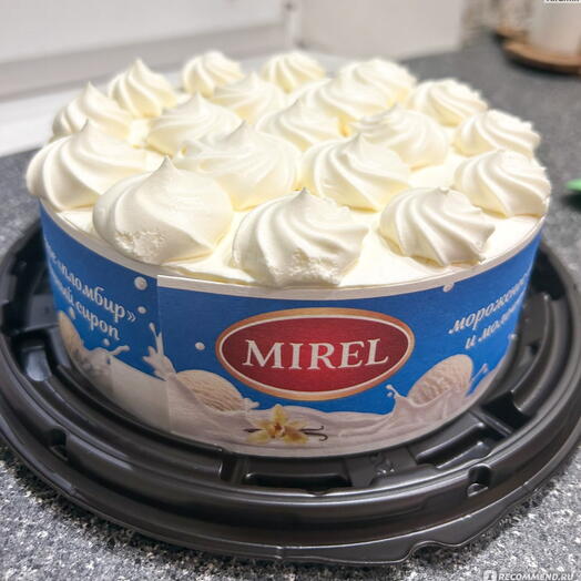 Торт MIREL "Пломбирный", 750 г. замороженный