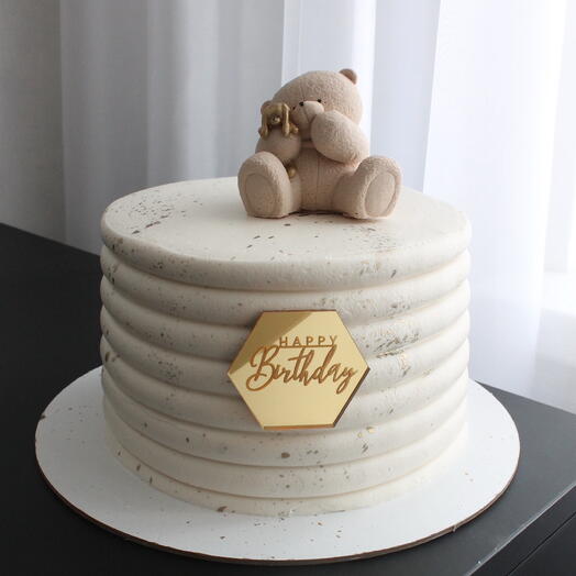 🎂🧸Торт 1 кг с мишкой на день рождения