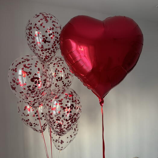 Набор шаров с сердцем