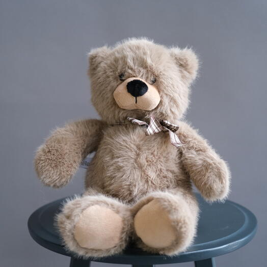 Игрушка мягконабивная "Мишка коричневый с батиком", 28 см