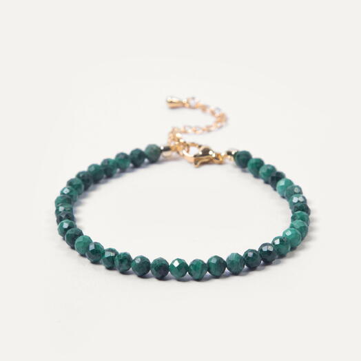 Браслет Ирис Малахит 14K 17 см (BRA1142)