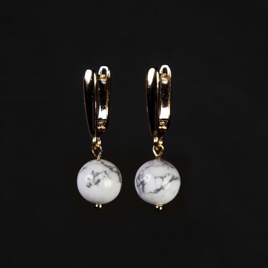 Серьги Мята Магнезит 14K (EAR1141)