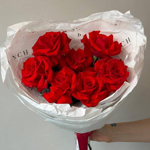 Монобукет красных роз