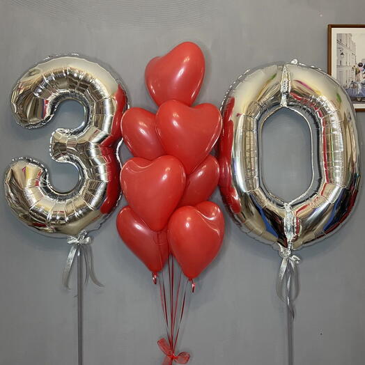 Шары на юбилей, 30 лет
