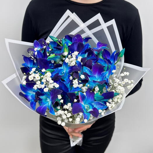 Магия орхидеи дендробиум с гипсофилой 14фев