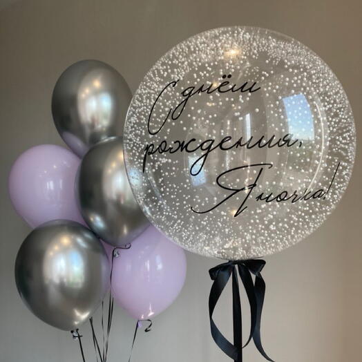 Стильные воздушные шары в светлой гамме с доставкой в Калининграде 🎈