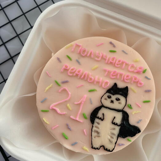 Бенто торт на день рождения, happy birthday, HB, бенто торт подруге, другу с котом