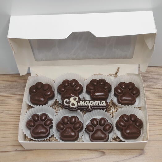 НАБОР «8 ЛАПОК С ПОЗДРАВЛЕНИЕМ» 🍫🐾