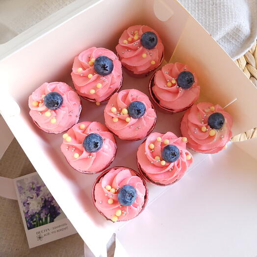 Мини капкейки с голубикой  💕