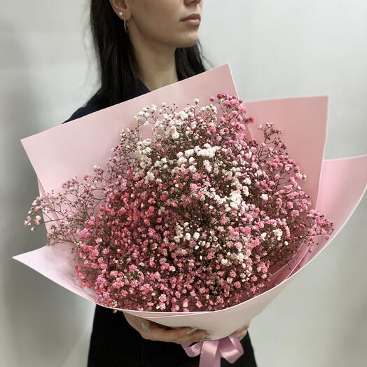 Букет розовых гипсофил💗