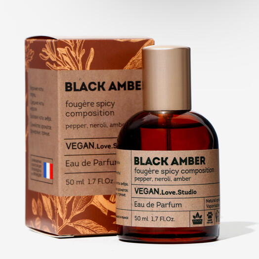 Парфюмерная вода женская Vegan Love Studio Black Amber, 50 мл