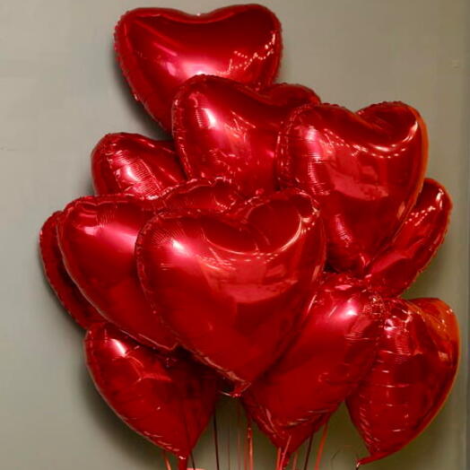 Фонтан из 15 шаров «Сердце»