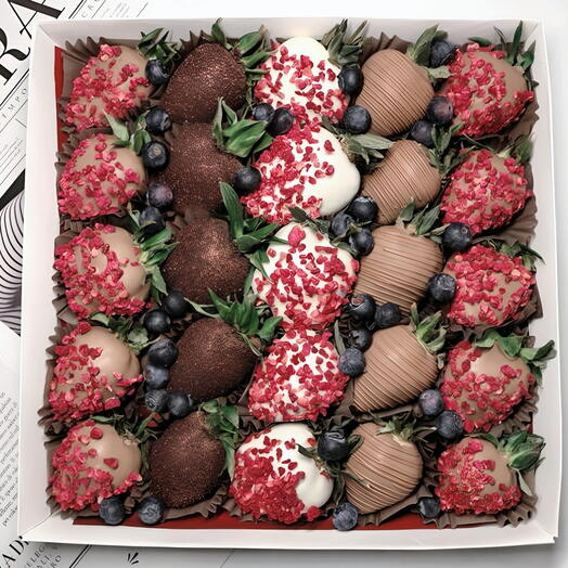 Strawberries in Belgian chocolate 25 pieces