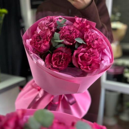 7 пионовидных розочек 🩷🎀💗